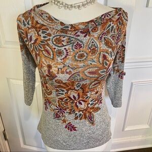 Gorgeous Anthropologie Postmark Floral Knit Top